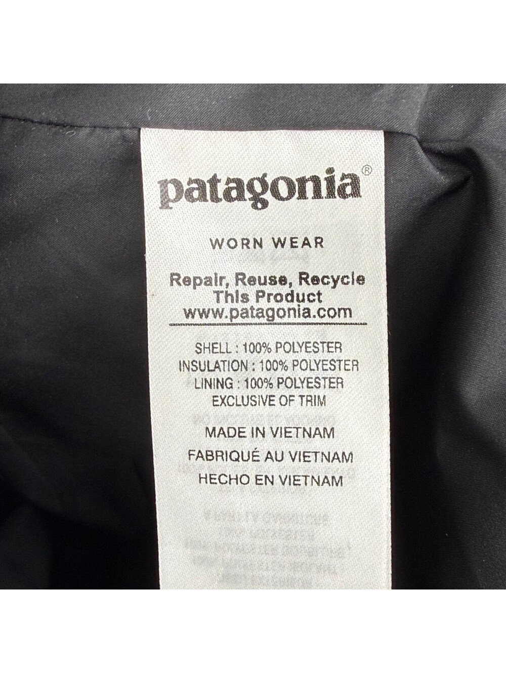 Patagonia Transitional Hooded Puffer Jacket Black Women's L - Picture 9 of 13